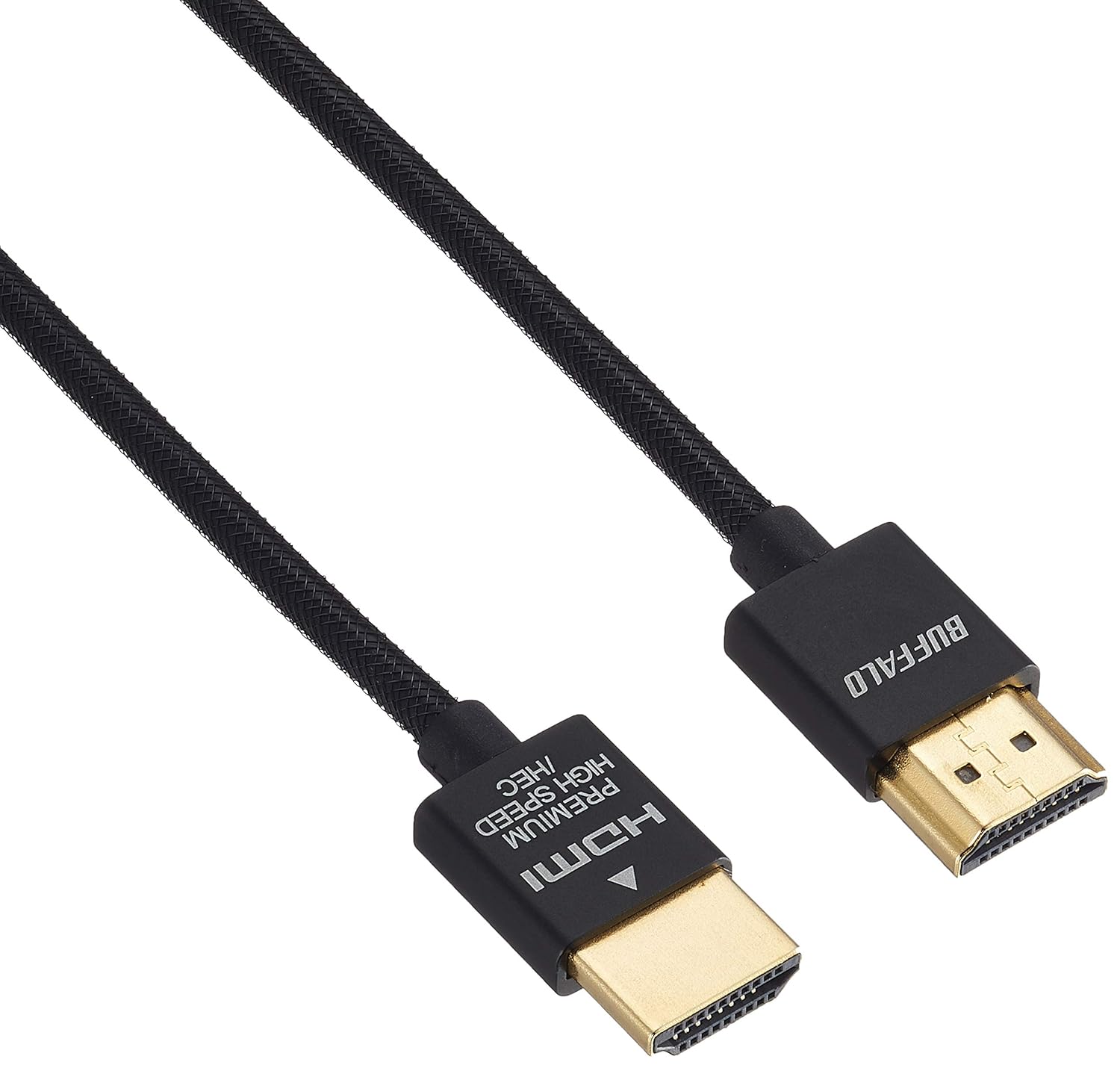 BUFFALO HDMI Cable Premium authentication Slim 1.5m Black BSHDPS15BK