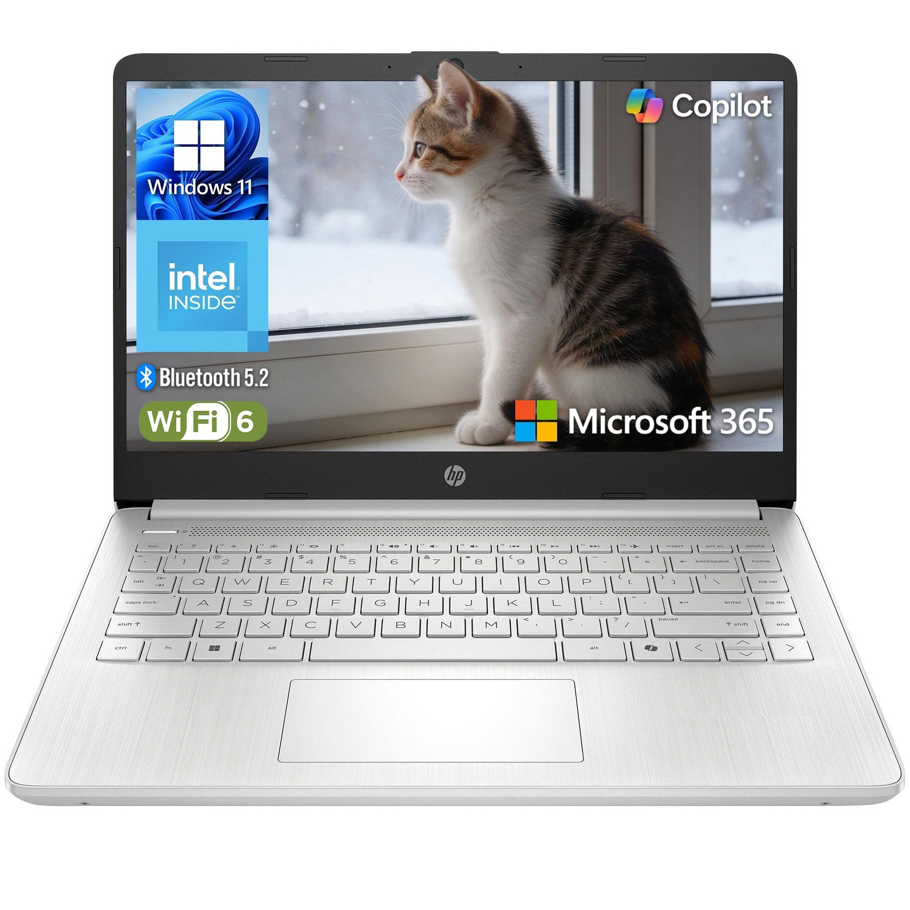 HP Essential Laptop 2026, Intel CPU, 128GB Storage, Office 365, Copilot AI