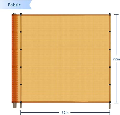 Miniatura 3 de E&K Valla de malla al aire libre con postes Panel de valla portátil movible independiente para patio trasero, valla de piscina para verduras,