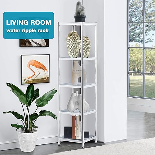 Miniatura 9 de susunnus Estantes de acero inoxidable, estantes de garaje de 5 niveles, estantes de metal resistentes y estantes de almacenamiento industrial,