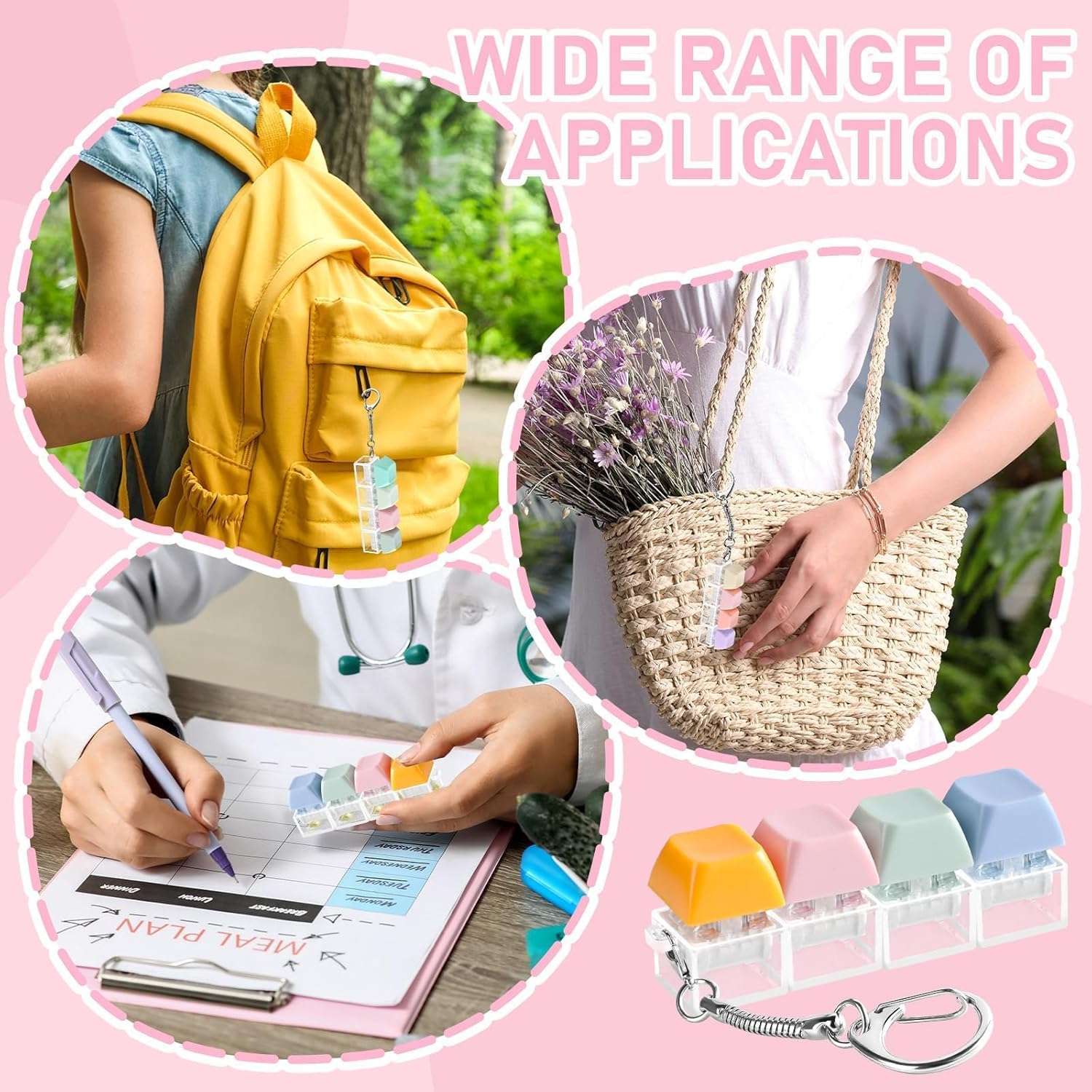 12 Pcs Keyboard Fidget Toys Stress Relief Fidget Clicker Keyboards Set Colorful Keyboard Decompression Toys Button Stress Relief Gifts for Adults to Relieve Stresses Pass Time Party Giveaways Favors