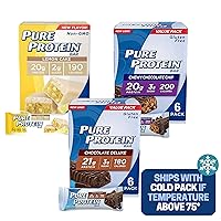 Vista 11 de Barras de proteína pura, chispas de chocolate masticable, chocolate de lujo, mantequilla de maní y chocolate, caja de 6-3 cajas, 1 caja de cada sabor