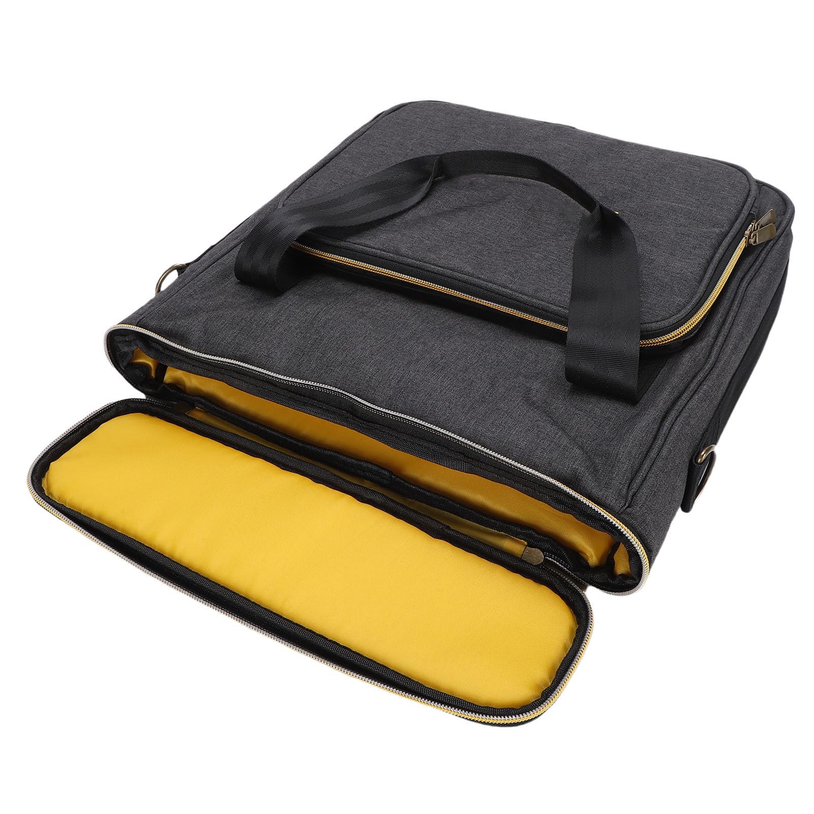 Luocute Sac de Transport pour Disques, Rangement Portable en Vinyle avec Protection Inférieure Rembourrée et Séparateurs Amovibles, pour Disques 7, 10 et 12 Pouces, Collection de