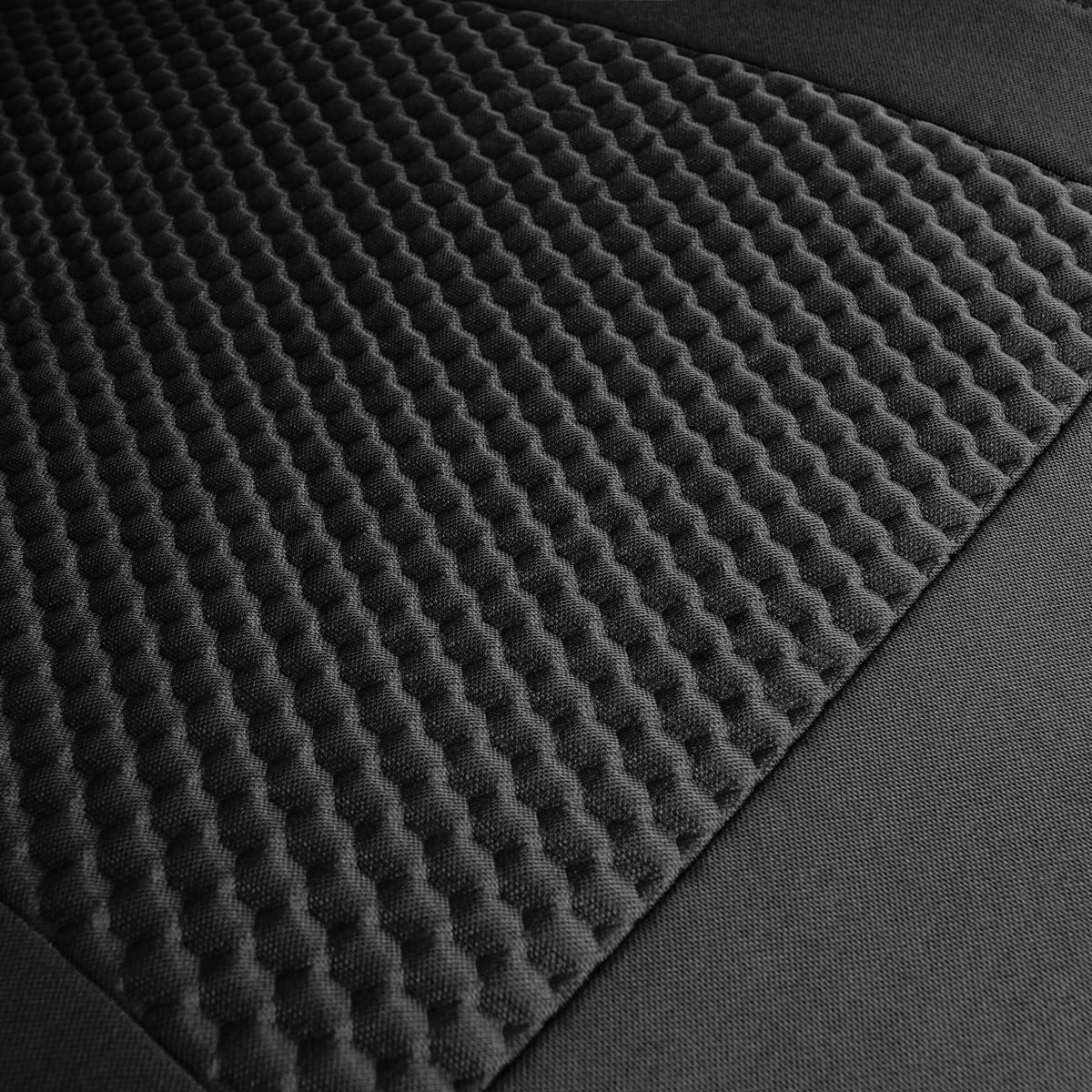 Flying Banner car seat Covers Full Set Velvet Cubic Stamp Massage Breathable Rear Bench Split Black Gray Beige tan 40/60 50/50 60/40 (Full Set - Low Back, Black)