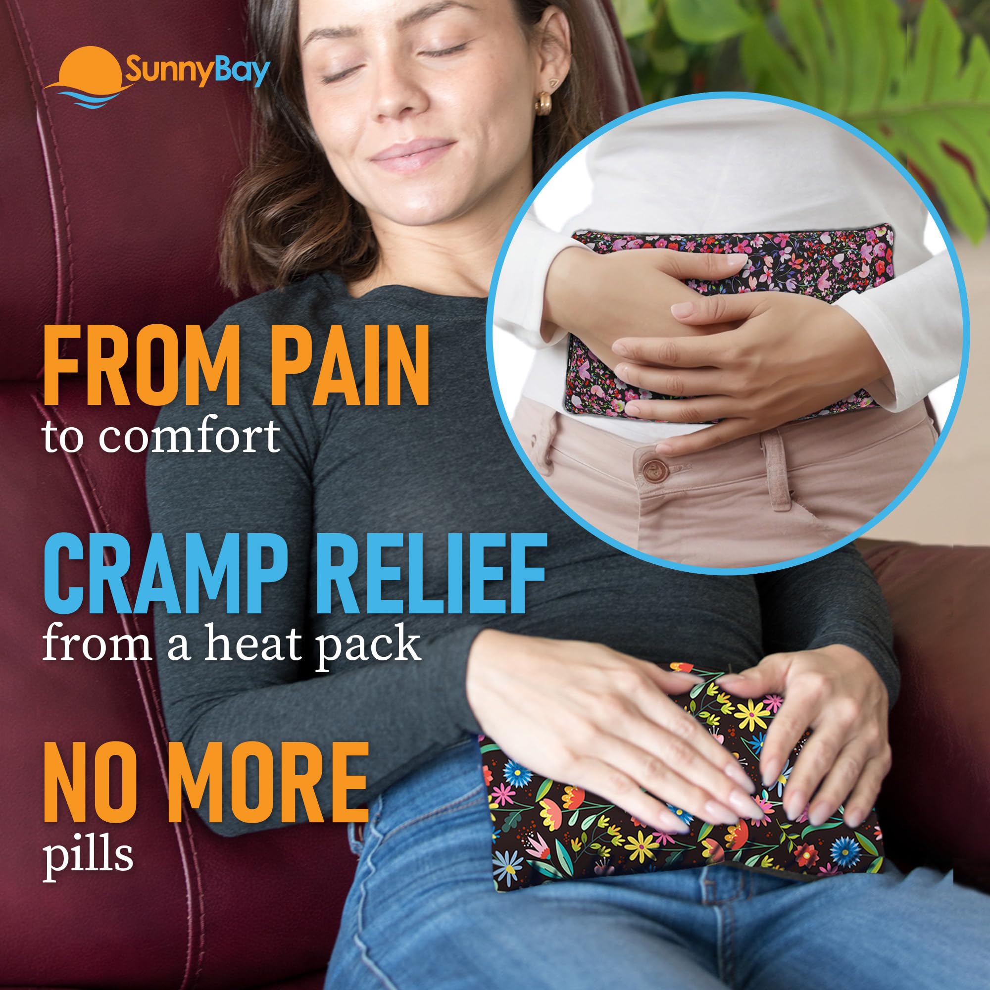 SunnyBay Almohadilla térmica pequeña para microondas, versátil para microondas para cuello y hombros para dolor de espalda y más, almohadilla de forro polar de algodón de calor húmedo, 6 x 11