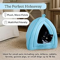 Vista 2 de Cama para gatos de tienda de campaña / iglú PAW, azul, Azul