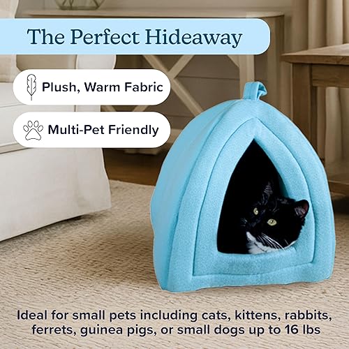 Vista 2 de Cama para gatos de tienda de campaña / iglú PAW, azul, Azul