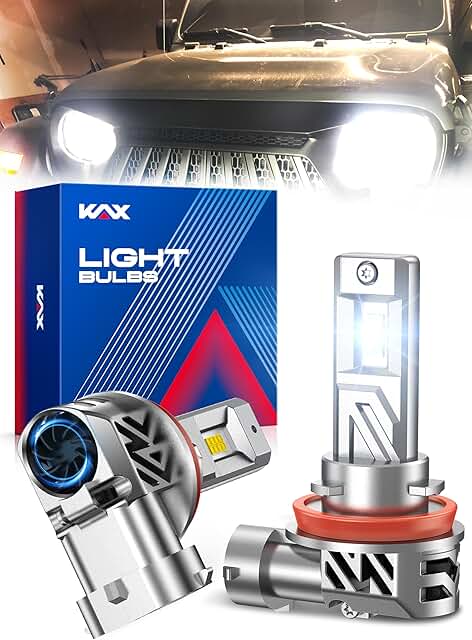 Ultra-Bright H11/H8/H9 LED Headlight Bulbs (2-Pack) – 50000 Lumens, 100,000 Hour Lifespan