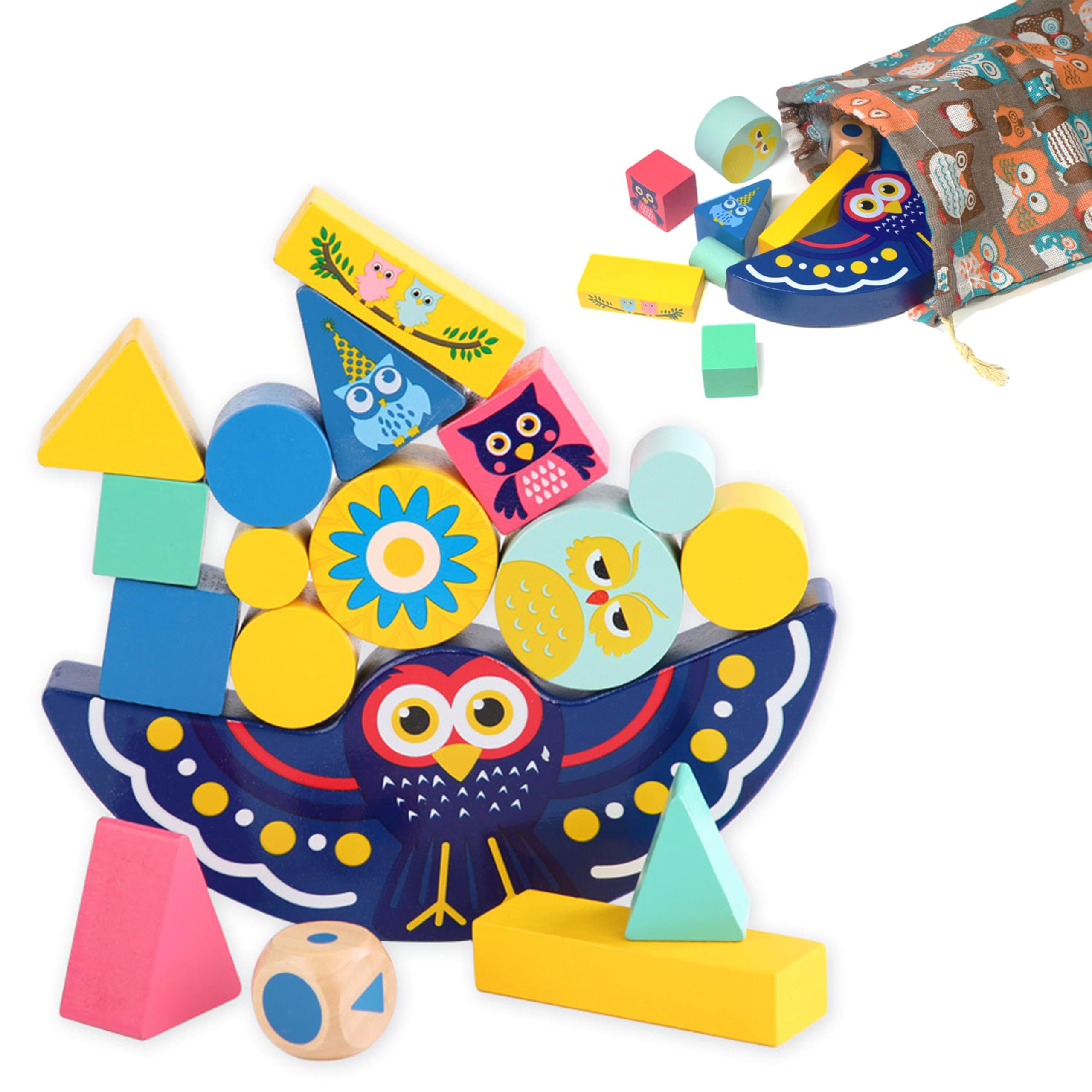 Amazon | Shinse 積み木 バランスゲーム 木のおもちゃ