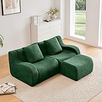 Vista 31 de Juego de sofás modulares de peluche para sala de estar, sofá modular naranja con tumbonas, sofá de gran tamaño, sofás para sala, cómodos sofás