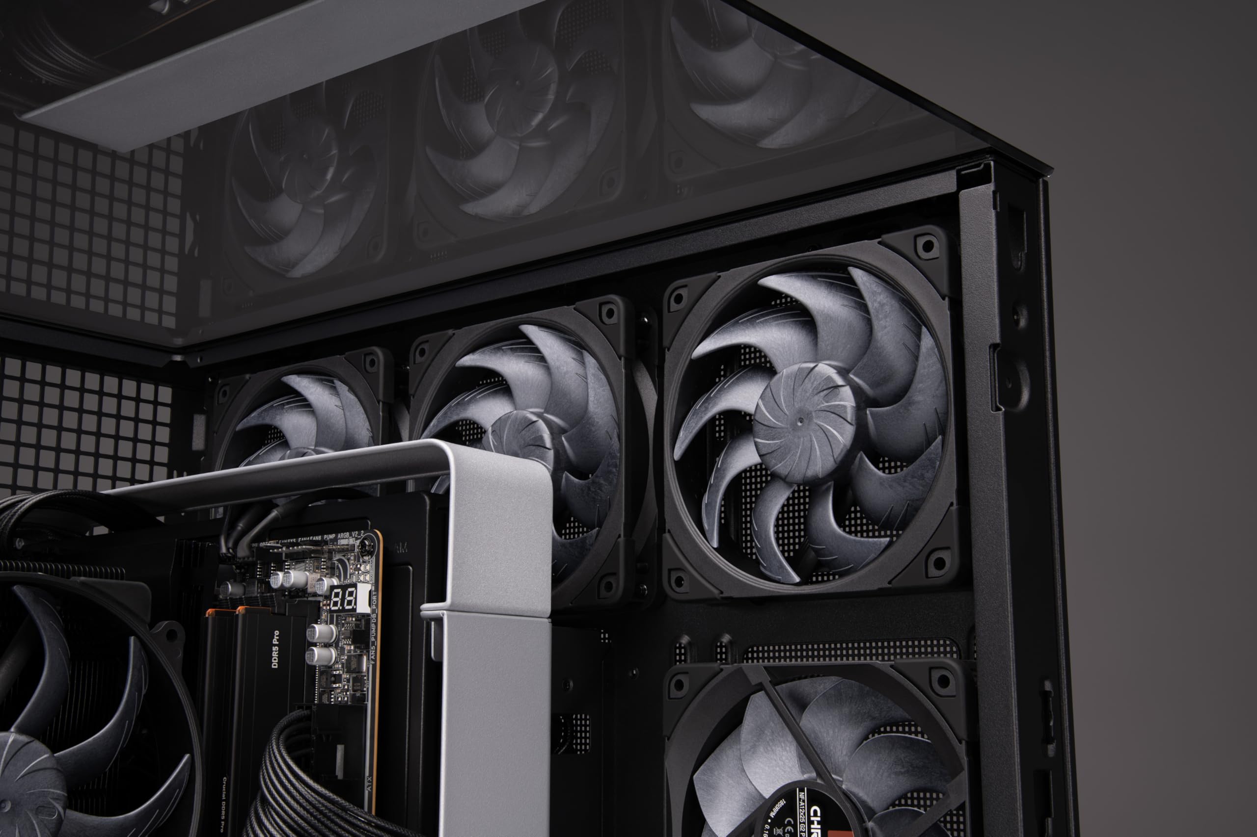 Noctua NF-A12x25 G2 PWM Sx2-PP chromax.black, Kit avec Deux Ventilateurs pour Installation Push-Pull ou Côte à Côte (Noir)