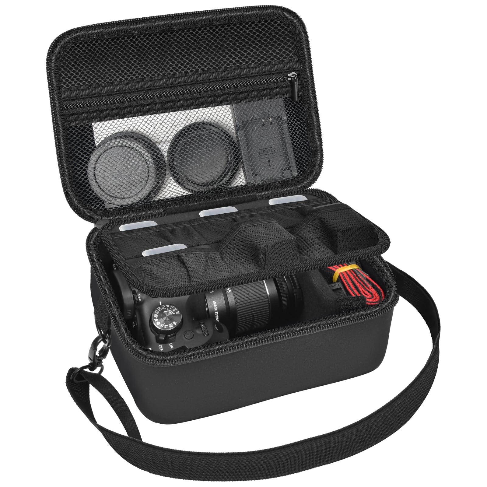 Digital Camera Case Compatible with Canon EOS Rebel T7/ 90D/ 4000D/ T100 DSLR Cameras, Also for Sony Alpha a6400/ a6100/ a6700/ a6000/ A6600/ a6300 Mirrorless, Holder for SD Card and More (Box Only)
