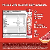 Vista 3 de Zipfizz Daily Energy Drink Powder, Blood Orange, 20 Pack 3-in-1 Sustained Energy, Rapid Hydration, and Essential Vitamins Sugar-Free