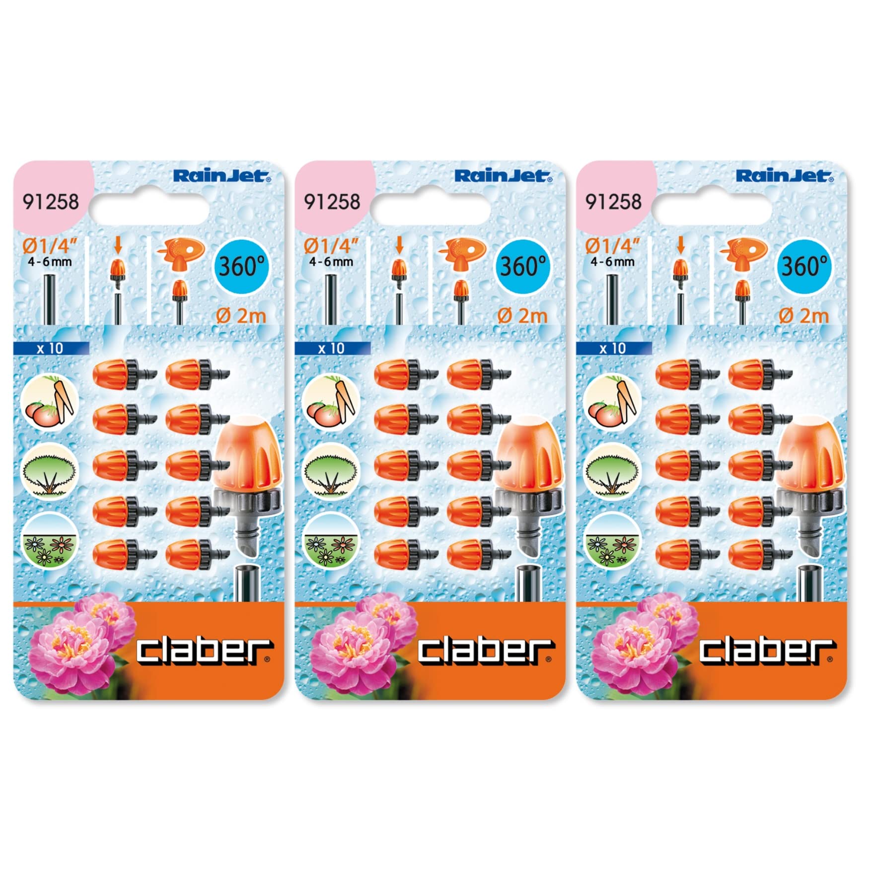 Claber Rainjet 360 Micro Mist Pulverizador modelo 91258. Blister 10 (3)