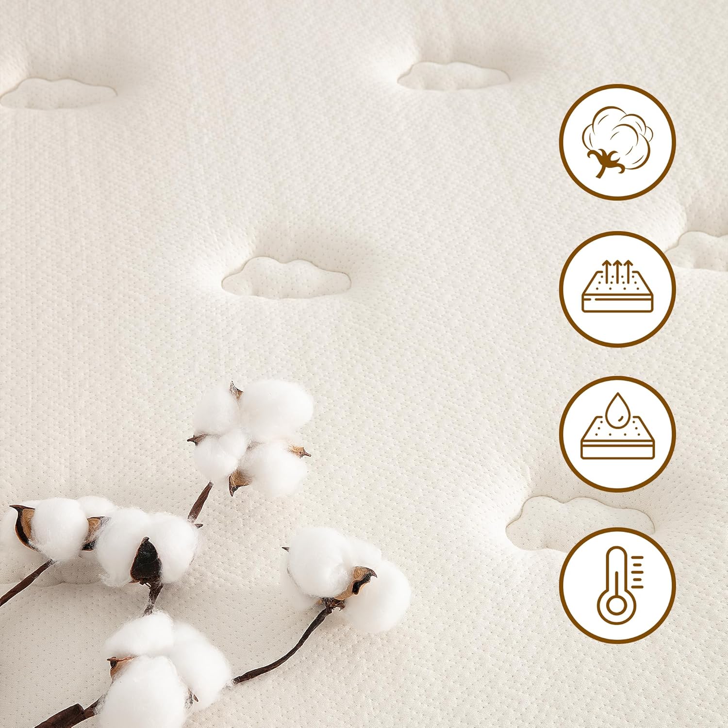 Gel Foam Hybrid Mattress - Euro Top 14 Inch King Mattress with Pocket Spring for Motion Isolating, Medium Firm Mattress in a Box, 120-night Trial