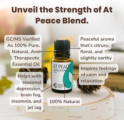 Miniatura 3 de Rocky Mountain Oils at Peace Mezcla de aceites esenciales con aceites esenciales, aceites de aromaterapia para difusor y tópico, aceites esenciales