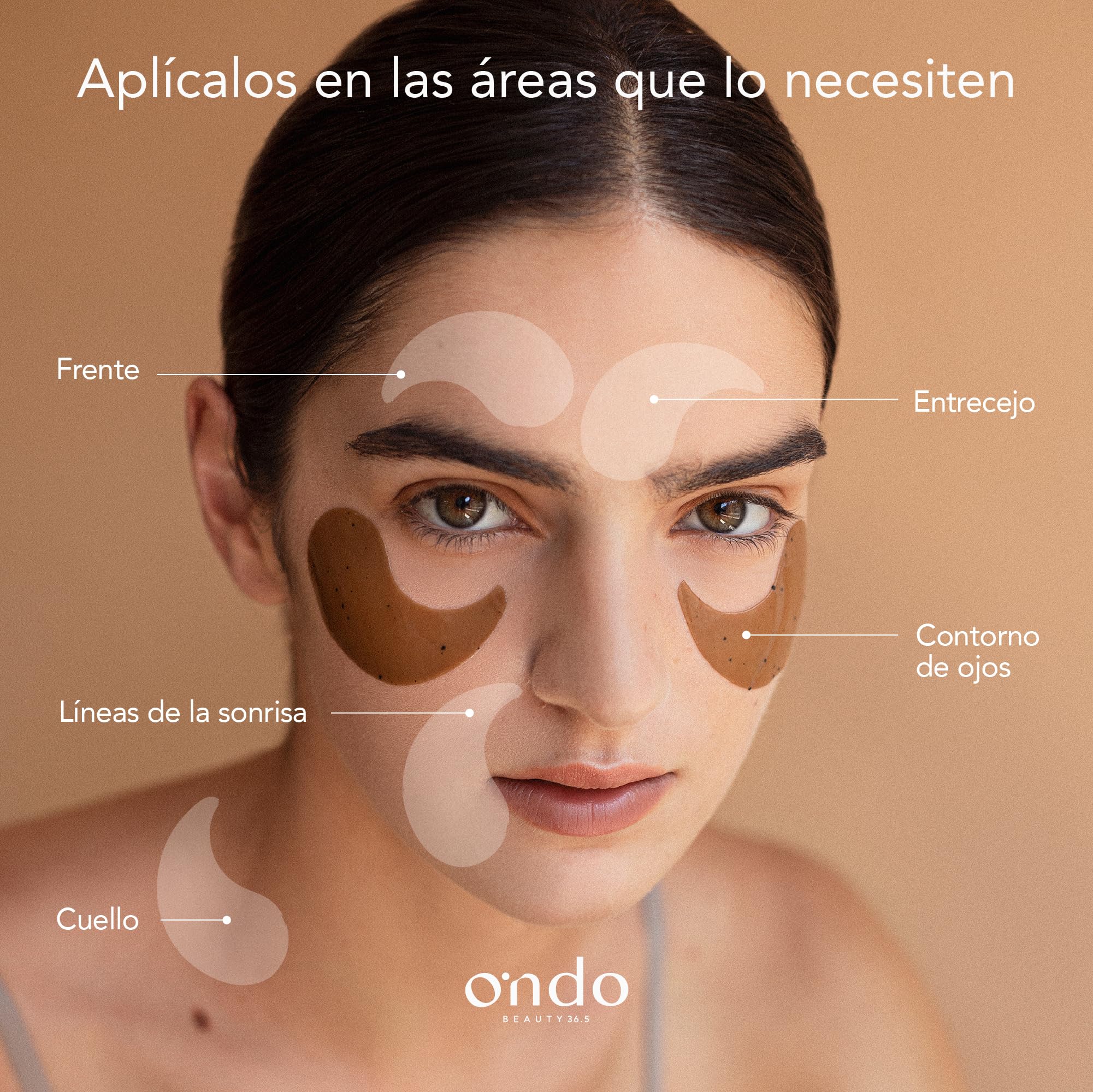Ondo Beauty 36.5 Caffeine & Green Tea Antioxidant Eye Patches | Parches de Hidrogel para Ojos con Té Verde y Cafeína | Antiarrugas, Bolsas y Efecto Antioxidante | Cosmética Vegana Coreana, 60 uds
