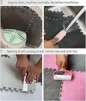 Vista 5 de Manta polaca de 11.81 pulgadas, colores de terciopelo, decoración de poliéster, alfombra cuadrada ecológica en 12 colores, 12 piezas