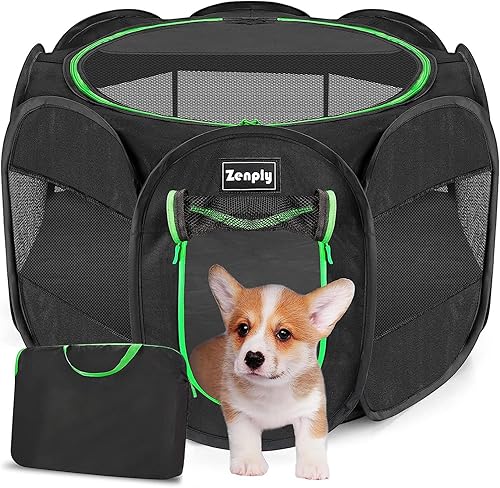 Corralito portátil para perros y mascotas, plegable, extra resistente, no se puede ensamblar, jaula de tienda de campaña para interiores y
