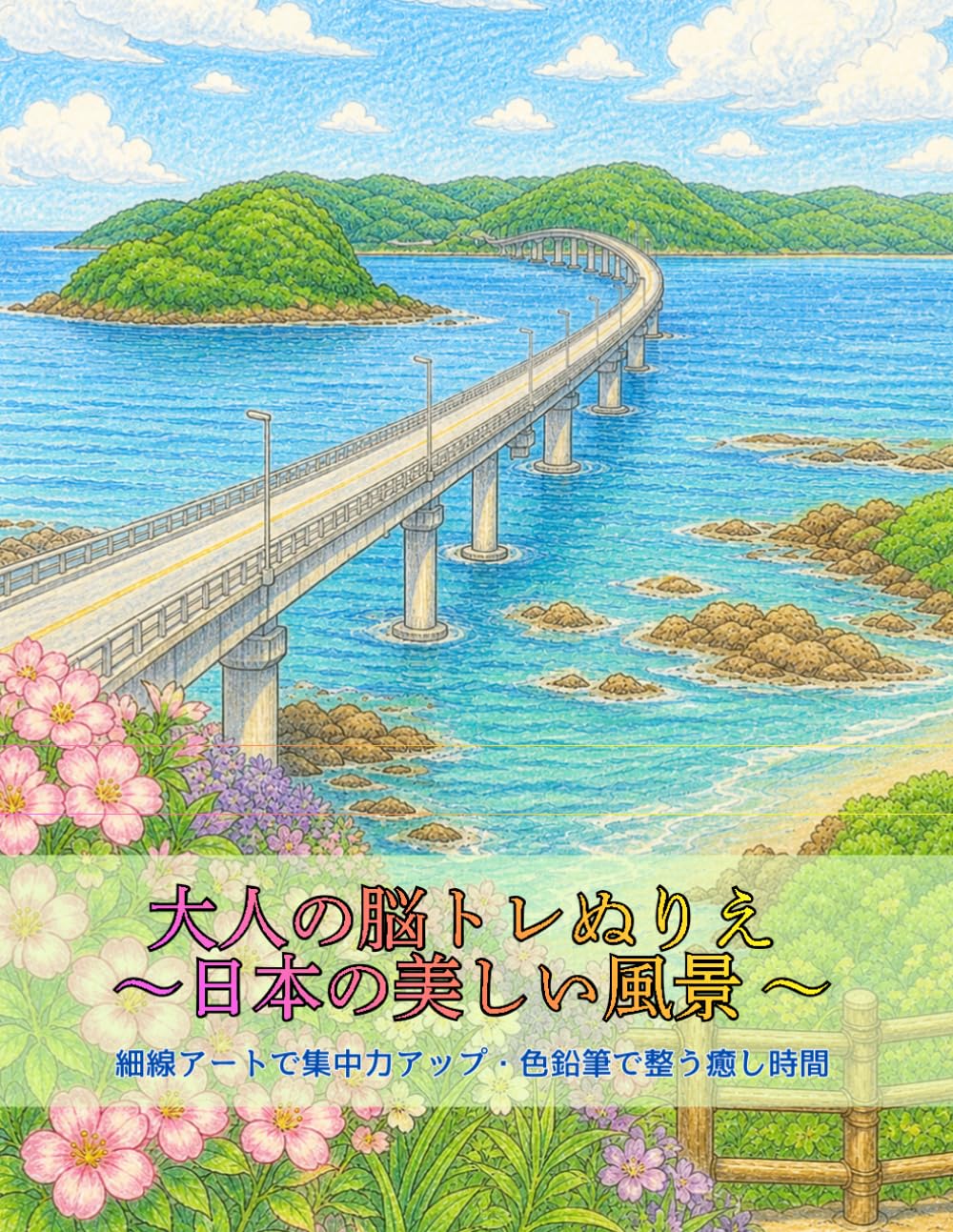 大人の脳トレぬりえ３　 日本の美しい風景: 細線アートで集中力アップ・色鉛筆で整う癒し時間