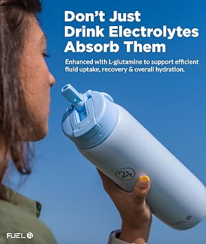 Fuel24 Electrolytes - Daily Hydration Sachets, Zero Sugar, Electrolyte Powder (10 or 30 Pack) Essential Minerals - Sodium, Magnesium, Potassium, Vitamin C B12 & L Glutamine (10 Pack, Raspberry)