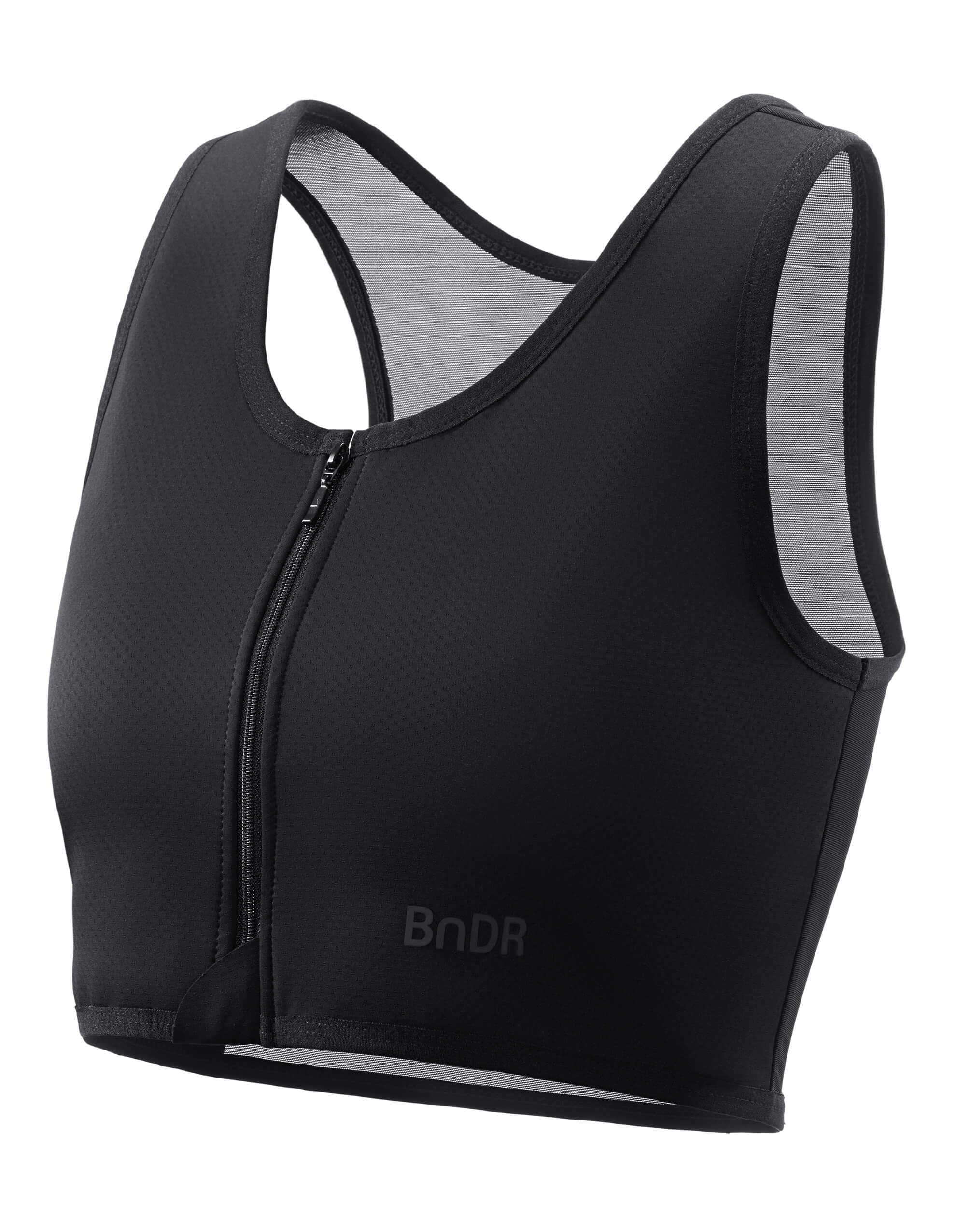 BnDR Chest Binder für FTM Transgender Pride – Kompressives Tanktop-Bustier mit Frontreißverschluss für LGBT-Tomboys, mit affirmierendem Design