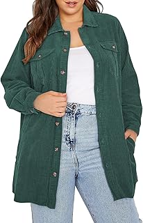 Womens Plus Size Long Sleeve Button Down Boyfriend Shirts Casual Plaid S...