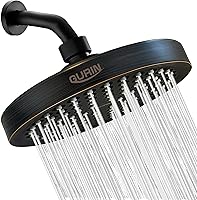 Vista 8 de Cabezal de ducha de alta presión Gurin. Lujosa alcachofa de ducha para baño con acabado de níquel cepillado, ángulos ajustables, difusores