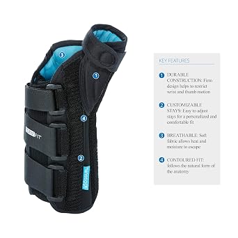 Ossur Form Fit Thumb Spica Arthritis Gamekeepers Thumb Tendonitis Support - Contoured Breathable Material (Right, Small)