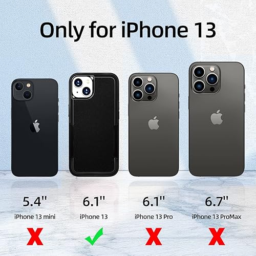 Miniatura 6 de NINDOO Funda diseñada para iPhone 13 Mini parte trasera dura protectora a prueba de golpes prueba de caídas de grado militar a prueba de polvo y