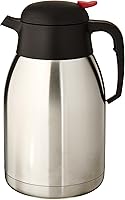 Winco CF-2.0 2-Liter Stainless Steel Lined Thermal Carafe - Double-Wall Insulated, Pro-Grade Heat Retention