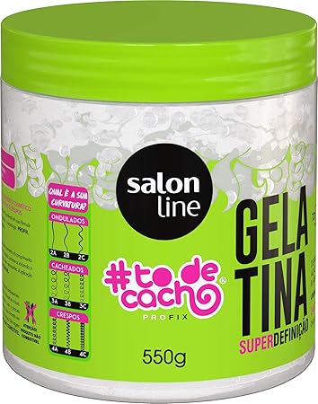 Amazon Com Linha Tratamento Todecacho Salon Line Gelatina Nao Sai Da Minha Cabeca 550 Gr Salon Line Treatment Curls Collection Cant Get You Off My Head Gelatin Net 19 4