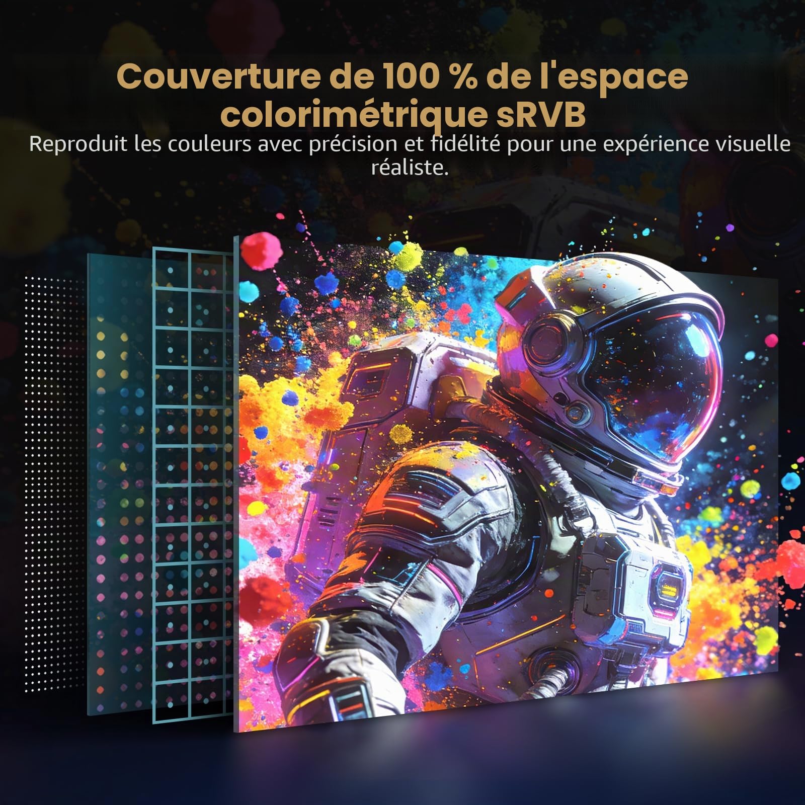 Moniteur de Jeu Portable 18,5 Pouces, 120 Hz, Full HD 1080p, USB-C et Mini HDMI, 100% sRGB, VESA 75 x 75, écran Externe pour Ordinateur portable/PC/PS4/PS5/Switch/Xbox