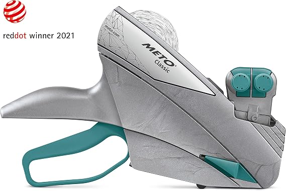 Meto Classic M Labeling Machine - 2 Line, 20 Digit Labels (26 x 16 mm), Silver and Green, Black Ink, 200 Dpi, Ready to Use