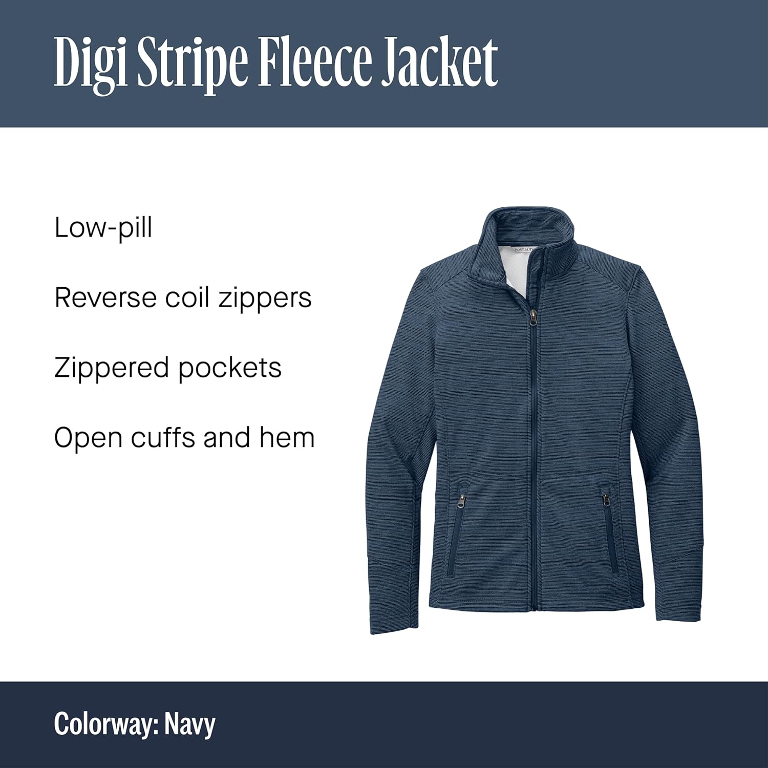 Port Authority Women's Digi Stripe Fleece Jacket - Image 4