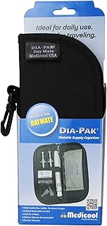 Medicool Dia-Pak Daymate Compact Diabetic Organizer Insulin Cooling Travel Case Water Resistant with Small Gel Pack | DP DAYM/BK