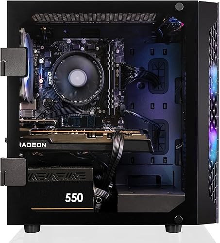 Miniatura 2 de CLX Set Gaming Desktop - Procesador AMD Ryzen 5 5600 de 3.5 GHz de 6 núcleos, memoria DDR4 de 16 GB, gráficos Radeon RX 6600 8GB GDDR6, SSD de 500