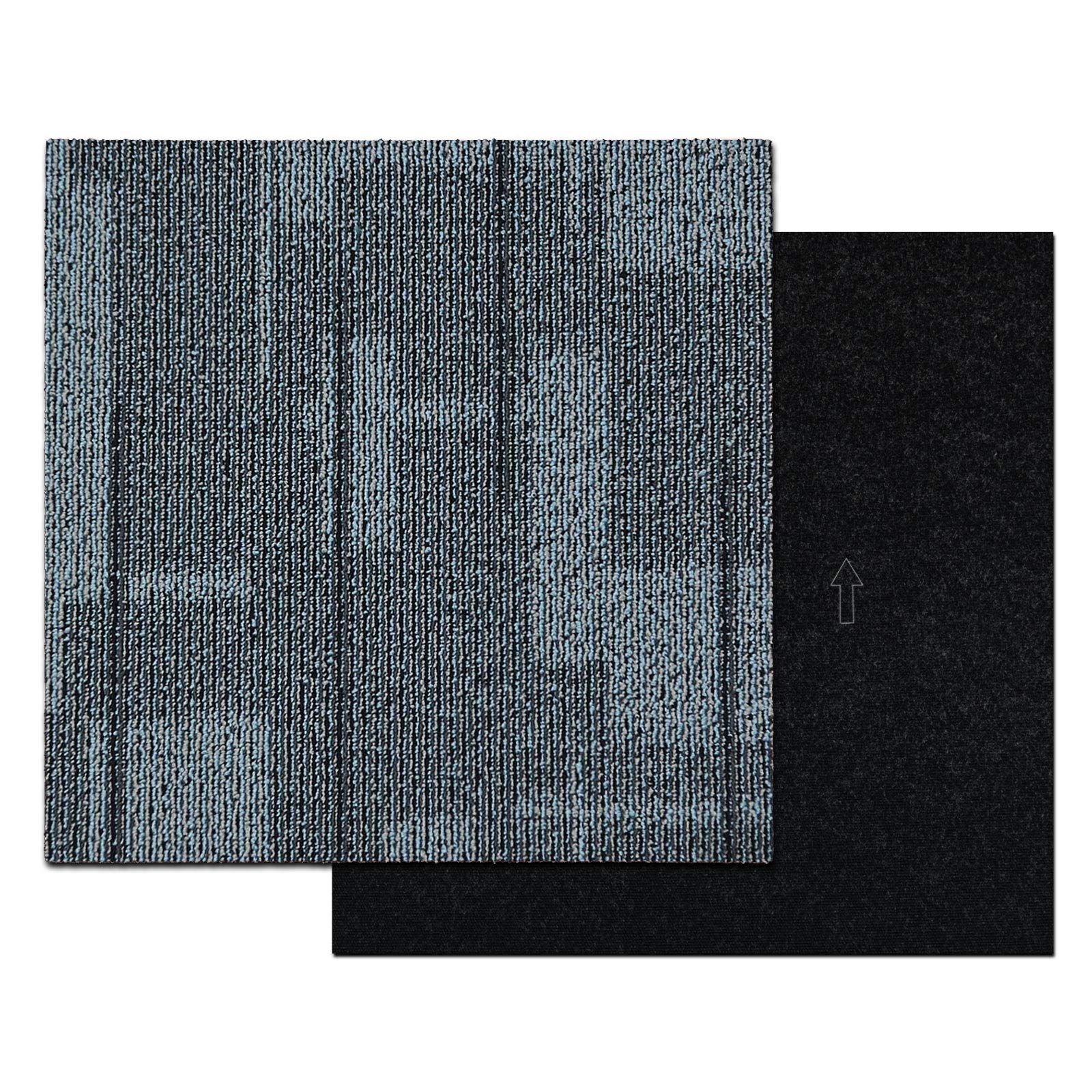 casa pura Dalle de Moquette pour Intérieur - 1m² / 3m² ou 6m² | Moquette Auto-Portante | Revêtement de Sol en Carreau 50x50 cm | Robuste Isolant (Gris Andorra, 24 Pièces - 6m²)