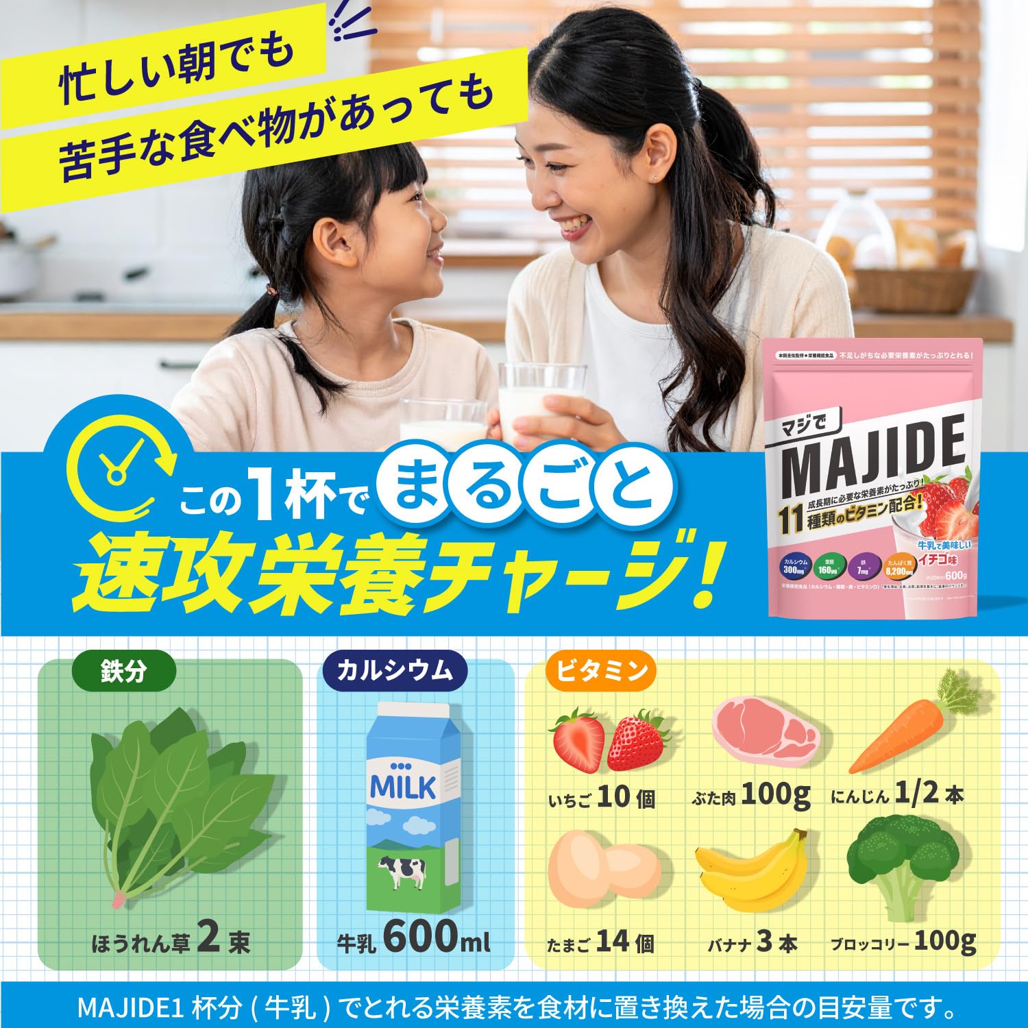 Amazon | MAJIDE ジュニアプロテイン イチゴ 本田圭佑 完全栄養食 30 