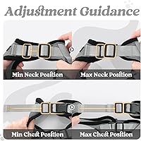 Vista 89 de rabbitgoo Arnés y correa para caminar, a prueba de escapes, chaleco suave y ajustable para gatos, fácil de controlar, transpirable, tiras