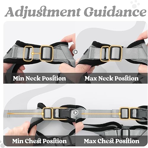 Miniatura 89 de rabbitgoo Arnés y correa para caminar, a prueba de escapes, chaleco suave y ajustable para gatos, fácil de controlar, transpirable, tiras