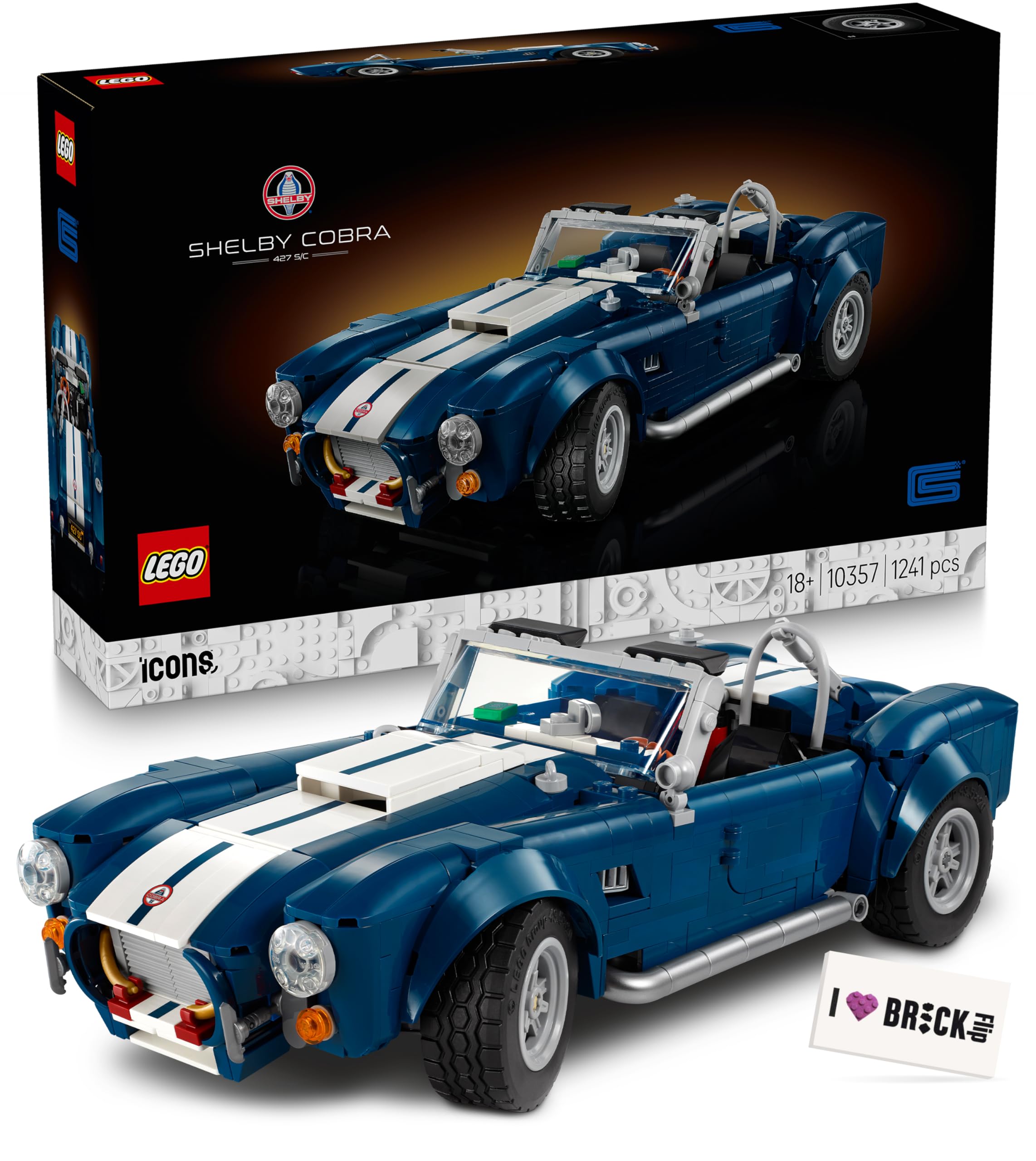 LEGO Shelby Cobra 427 S/C - LEGO 10357 inkl. bedruckter Fliese