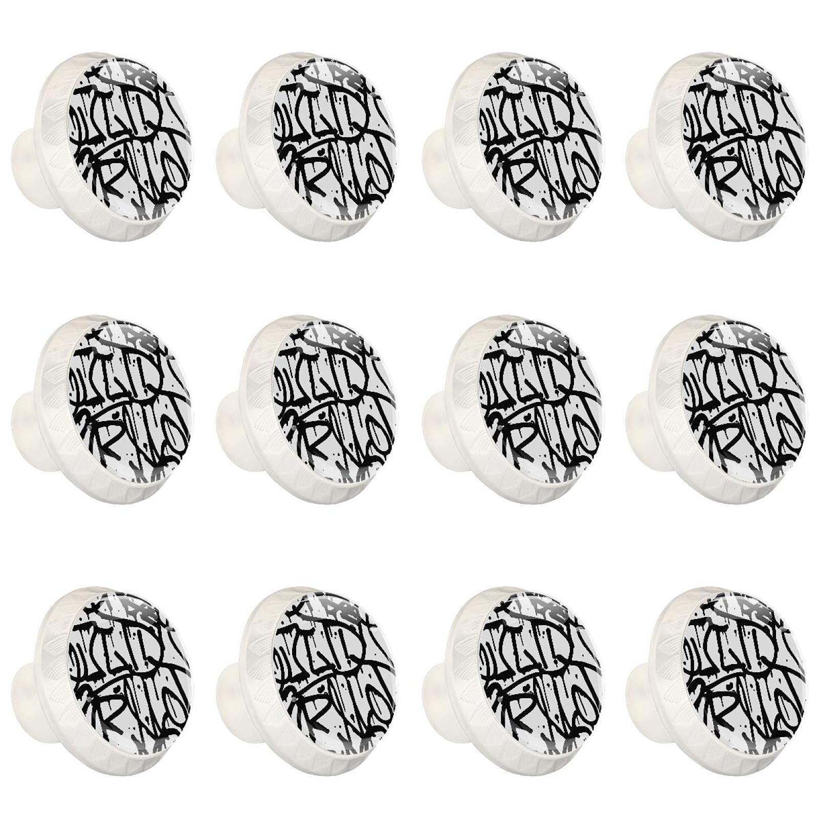 Boutons de placard lot de 12 poignées bicolores pour tiroirs et armoires