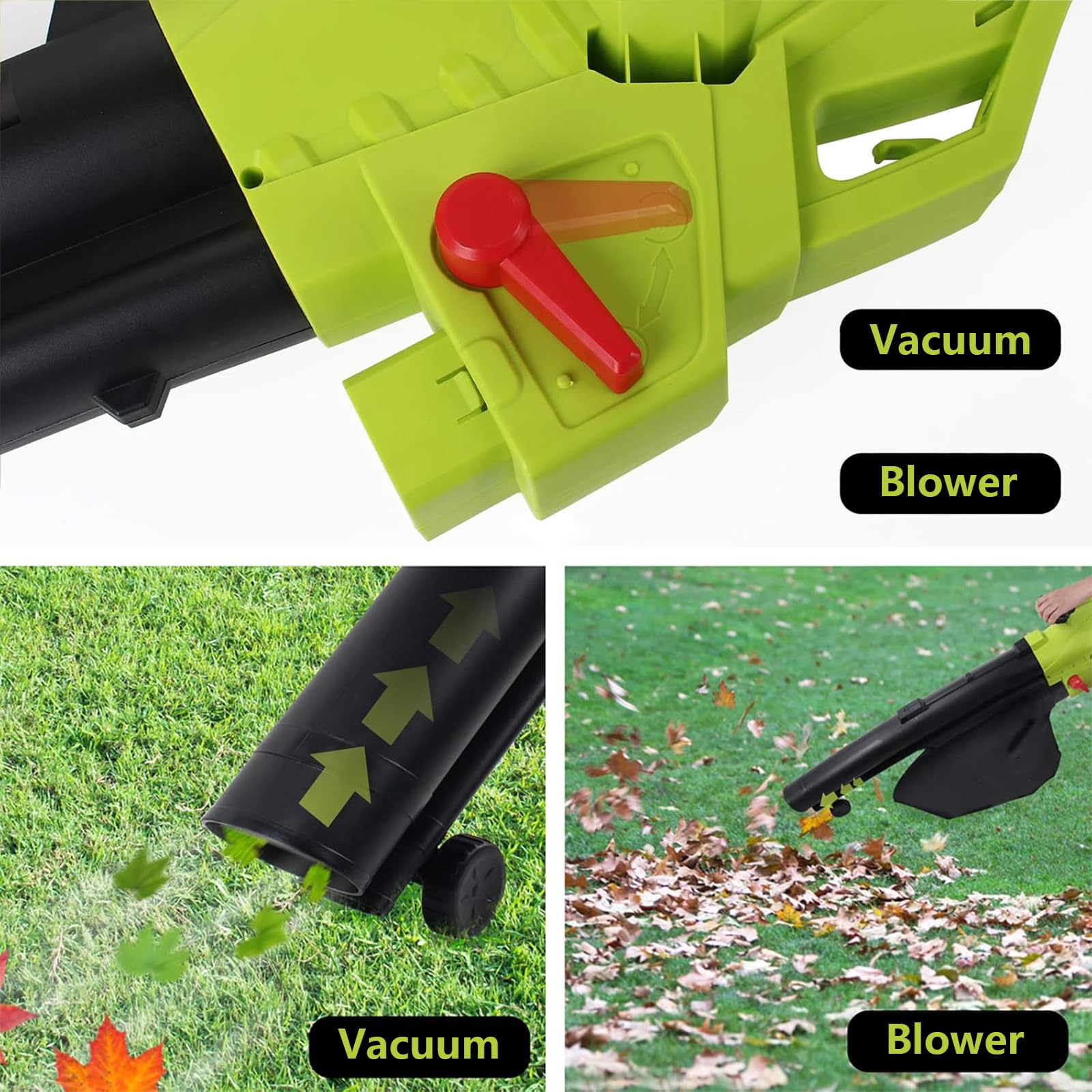 3000W Aspirador De JardíN 3 En 1,Soplador Y Triturador Hojas,Bolsa RecoleccióN 40L,Cable 3M,PortáTil Limpiador Exteriores EléCtrico Ligero,Ideal Para CéSped,Patios,Canalones Entradas VehíCulos(120*110