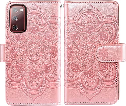 Miniatura 6 de Asuwish Compatible con Samsung Galaxy S20 FE Gaxaly S 20 FE 5G UW 6.5 pulgadas Funda tipo cartera de vidrio templado, protector de tarjetero,