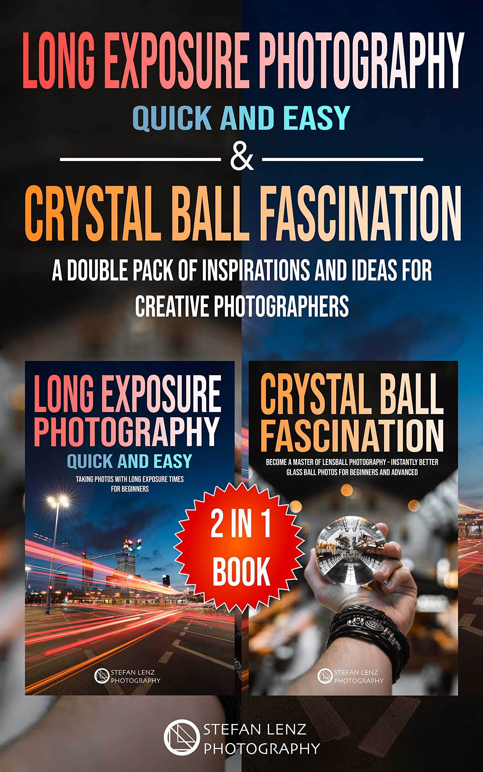 Livre de photographie longue exposition et boule de cristal pour photographes créatifs