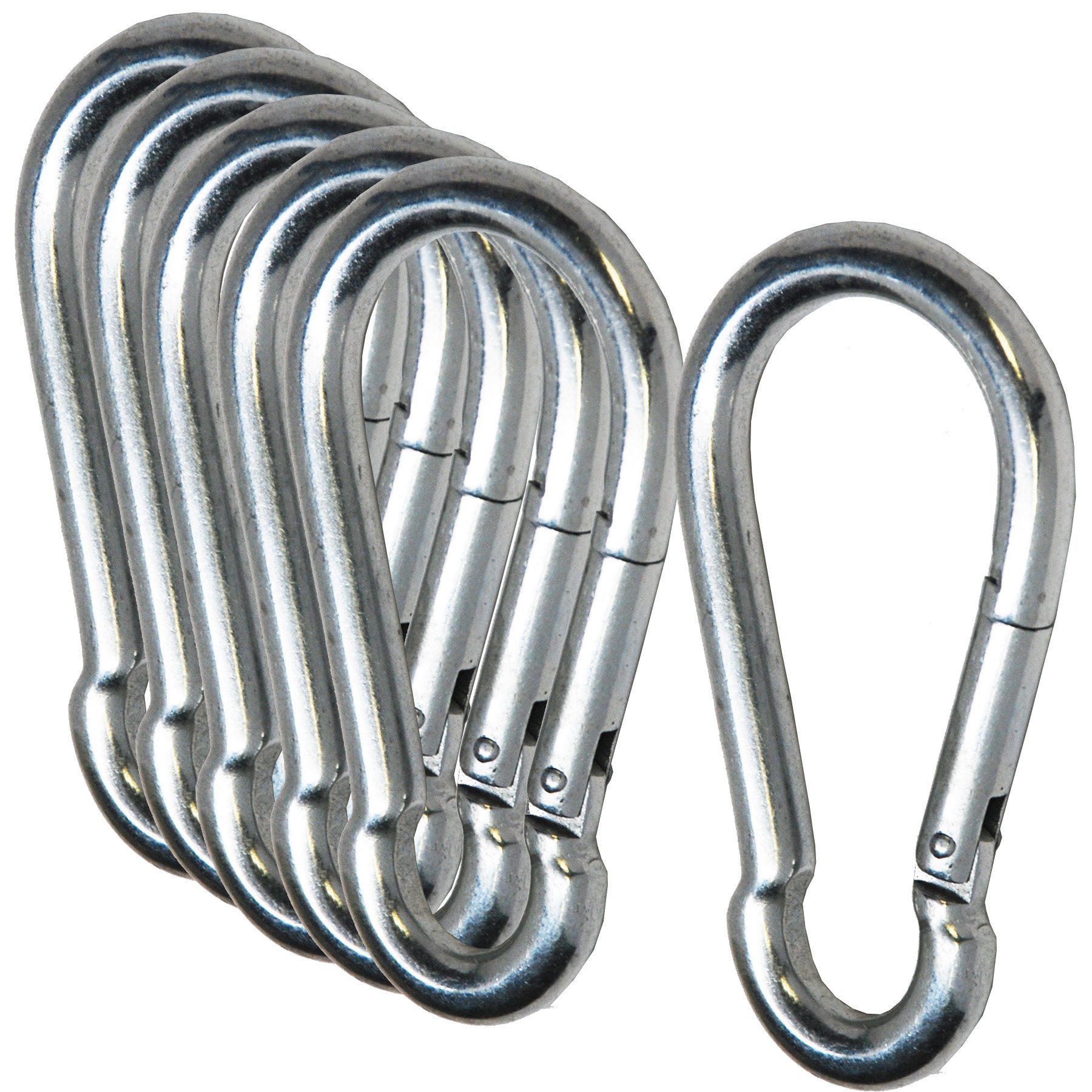 Swing Set Quick Link Spring Clip, Snap Hook, Swing Set Hardware Porch Parachute Clip Play Set Jungle Gym Ny-Glide Connector Playground in Backyard (3-Pair)