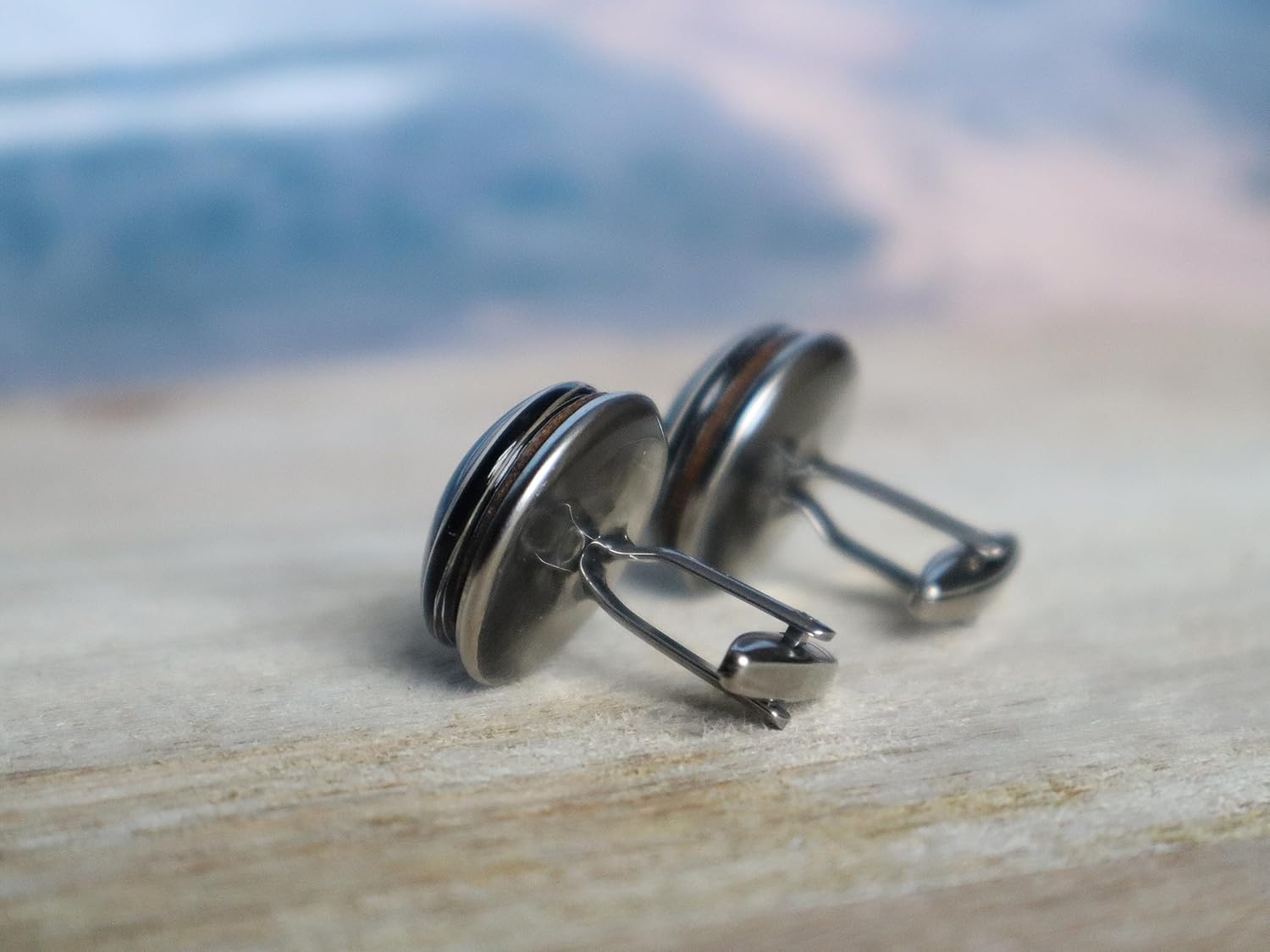 animal cufflinks, elephant cuff links, wood cufflinks, cufflinks for men