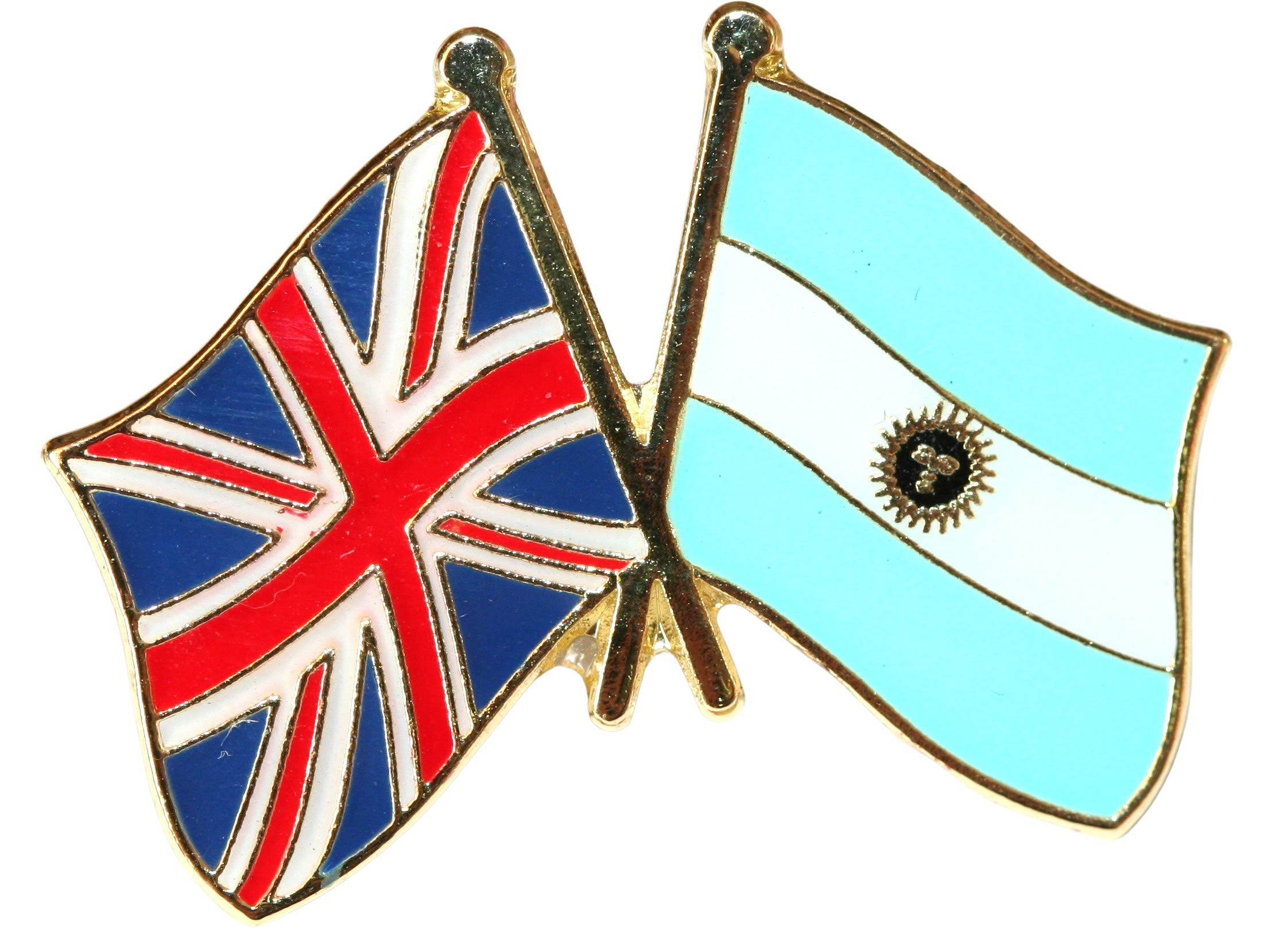 Buxton's Badges Multiple Uk & Argentina Friendship Flag Pin Badge