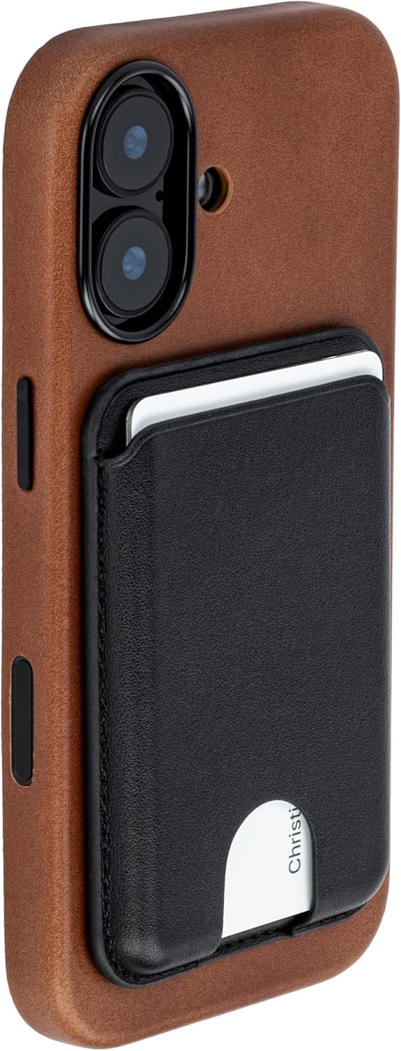 Dockem Genuine Leather Case for iPhone 17 Compatible with MagSafe, with Capacitive Camera Control Button (MSGL, Brown) - Image 7